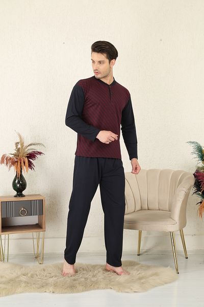 Rimoli 100% COTTON JACQUARD SUPERIOR MEN'S PAJAMA SET
