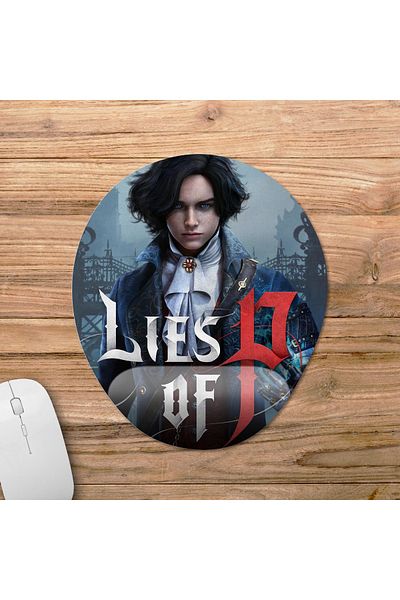 Pixxa موديل لوحة ماوس مع مسند للمعصم من Lies of P - 1 بيضاوي