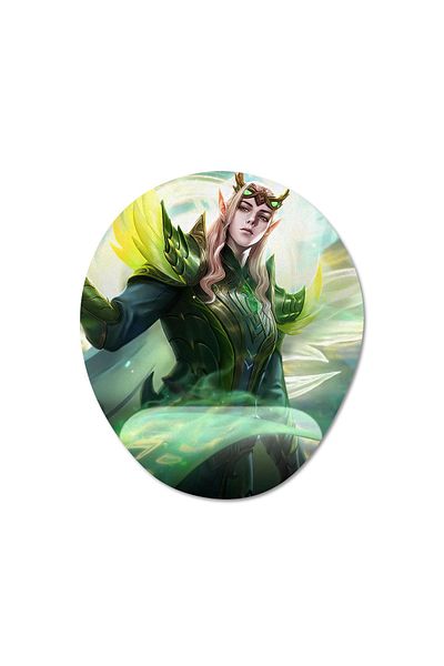 Pixxa Mobile Legends - موديل لوحة ماوس مع دعم للمعصم من Estes - 3 بيضاوي