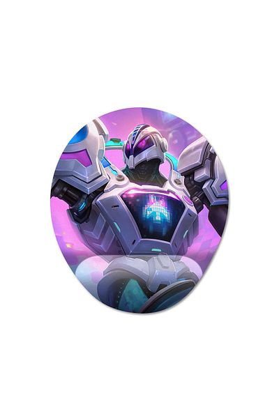 Pixxa Mobile Legends - موديل لوحة ماوس Uranus مع دعم للمعصم - 4 بيضاوي