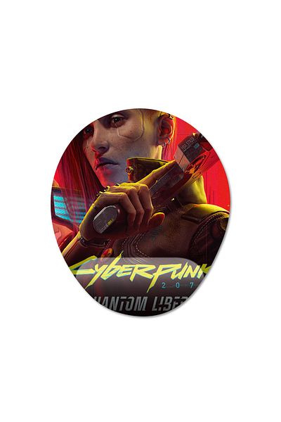 Pixxa Cyberpunk 2077: موديل لوحة ماوس Phantom Liberty بمساعدة المعصم - 3 بيضاوي