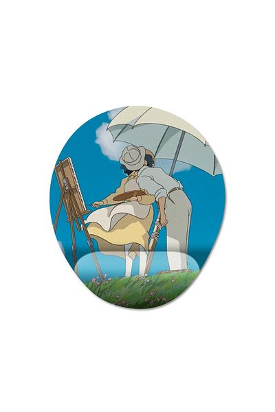 Pixxa The Wind Rises - Wind Rises - موديل لوحة ماوس ستوديو جيبلي مع مسند للمعصم - بيضاوي واحد