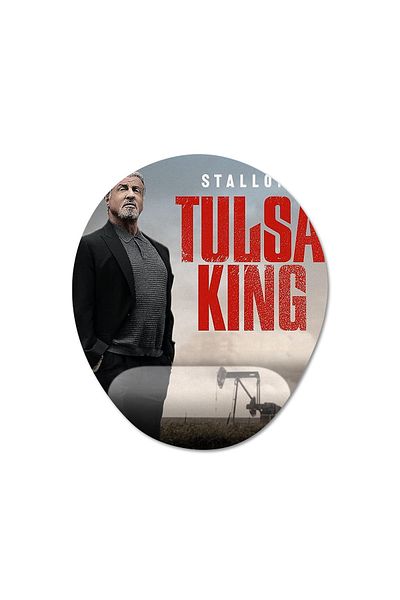 Pixxa موديل لوحة ماوس مع مسند للمعصم من Tulsa King - 1 بيضاوي
