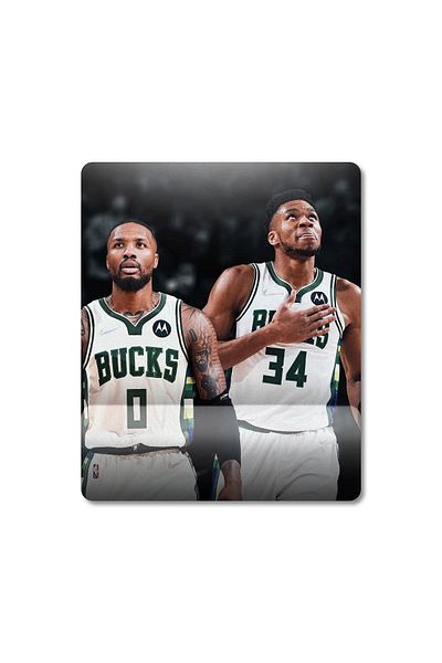 Pixxa Damian Lillard - Milwaukee Bucks - نموذج لوحة الماوس لدعم المعصم NBA - 4