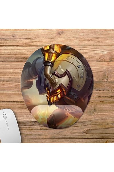 Pixxa Mobile Legends - موديل لوحة ماوس بيليريك مع دعم للمعصم - 4 بيضاوي
