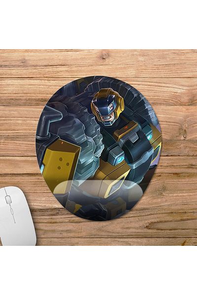 Pixxa موديل لوحة ماوس لمسند المعصم من Mobile Legends Johnson - 4 بيضاوي