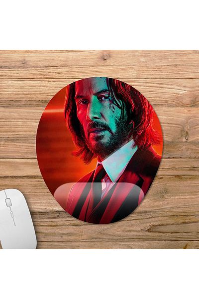 Pixxa موديل لوحة ماوس John Wick 4 مع مسند للمعصم - 3 بيضاوي