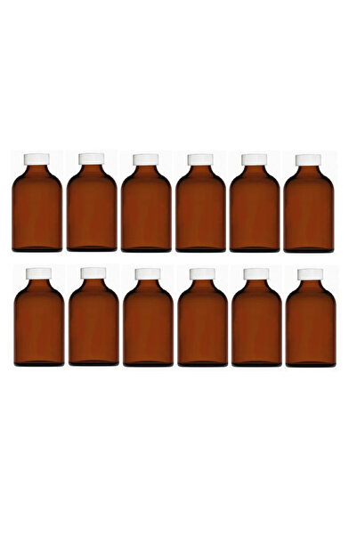 wellLine 12 Adet Cam Kavanoz Oda Kokusu Şişesi Küçük Vazo Kapaklı 12x100ml