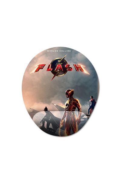 Pixxa The Flash - موديل لوحة ماوس تدعم المعصم - 1 بيضاوي