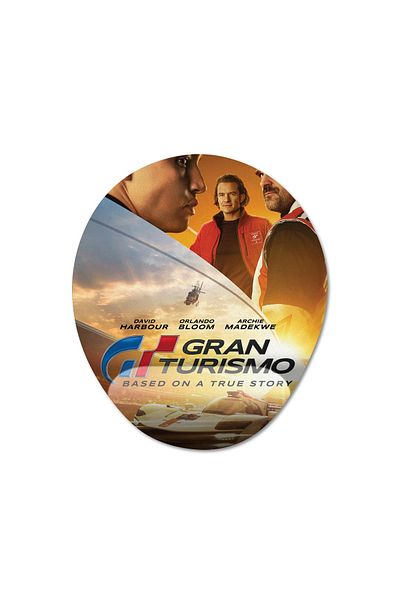 Pixxa Gran Turismo - موديل لوحة ماوس مع دعم للمعصم - 2 بيضاوي