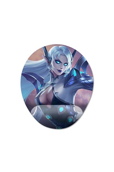 Pixxa Mobile Legends - موديل لوحة ماوس يدعم المعصم من Eudora - بيضاوي واحد