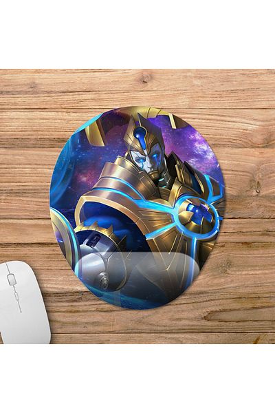 Pixxa Mobile Legends - موديل لوحة ماوس مع دعم للمعصم من Estes - 4 بيضاوي