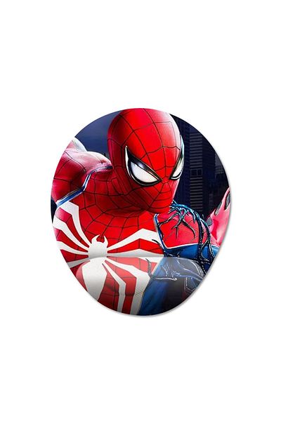 Pixxa Spider-Man 2 - Spider-Man 2 موديل لوحة ماوس مع مسند للمعصم - 2 بيضاوي