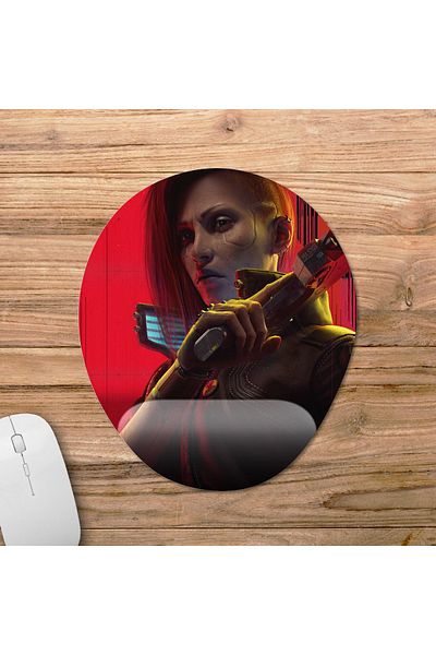 Pixxa Cyberpunk 2077: موديل لوحة ماوس Phantom Liberty بمساعدة المعصم - 2 بيضاوي