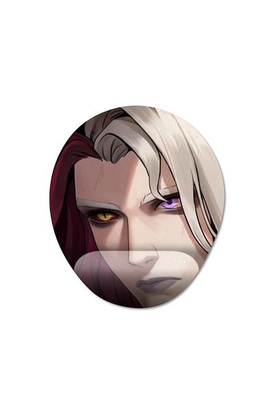 Pixxa Mobile Legends - موديل لوحة ماوس Arlott مع دعم للمعصم - 3 بيضاوي