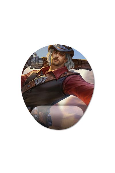 Pixxa Mobile Legends - موديل لوحة ماوس كلينت مع دعم للمعصم - بيضاوي واحد