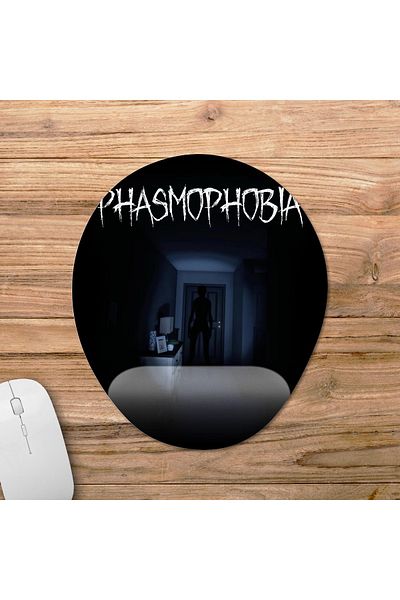 Pixxa موديل لوحة ماوس Phasmophobia مع مسند للمعصم - 1 بيضاوي