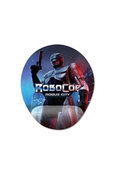 Pixxa RoboCop: موديل لوحة ماوس بمساعدة المعصم من Rogue City - بيضاوي واحد