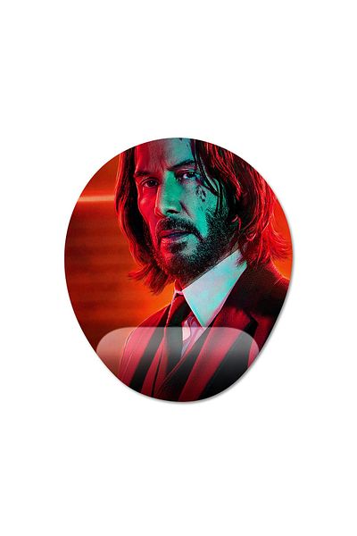 Pixxa موديل لوحة ماوس John Wick 4 مع مسند للمعصم - 3 بيضاوي