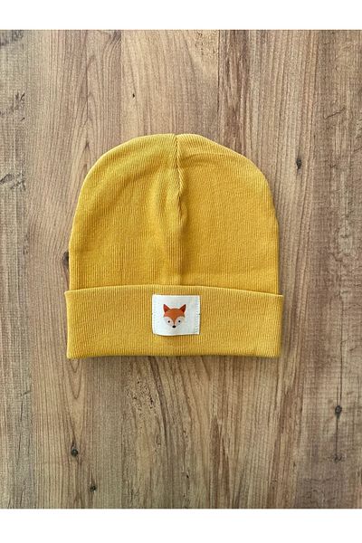 DRESSIFY RIBANA KNITTED PRINTED UNISEX YELLOW BERET