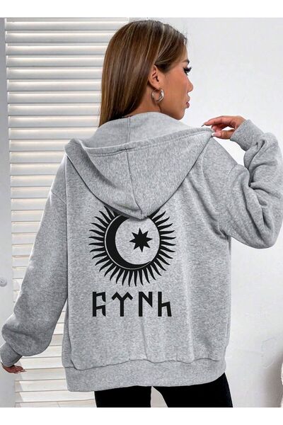 ARASCOM Cardigan unisex Turan Unıty cu glugă și fermoar