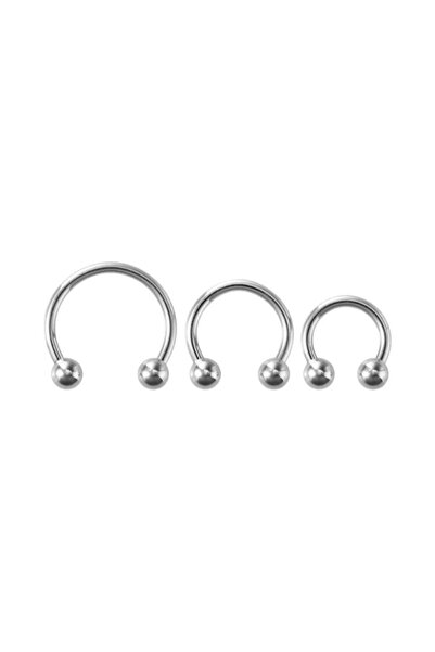 MAZEN 3 Adet (6mm-8mm-10mm) Halka Toplu Piercing