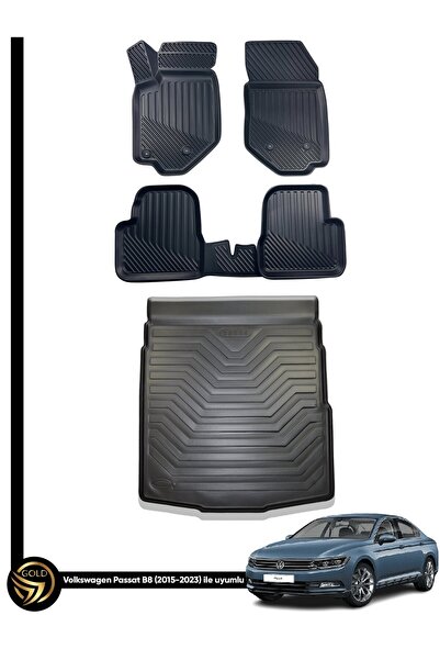 Black Gold Volkswagen Passat B8 B8.5 3d Havuzlu Paspas Bagaj Havuzu Ikili Set