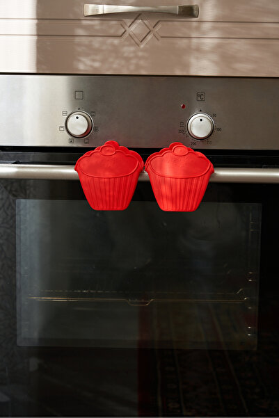 FH finehome Verona 2-Piece Silicone Oven Holder Red