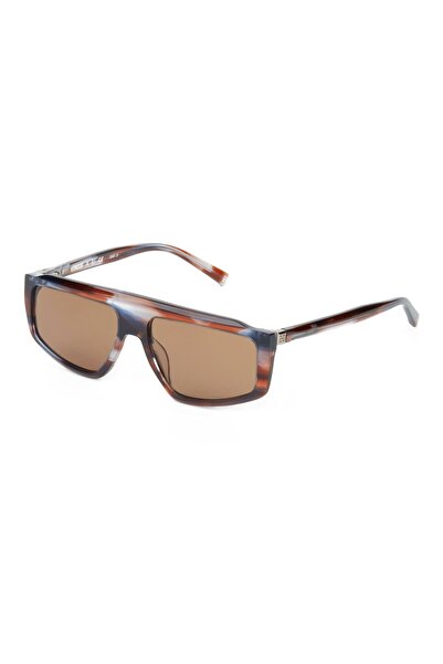 Hermossa HM 1618 C4 Dikdörtgen Mavi - Kahverengi Unisex Güneş Gözlüğü