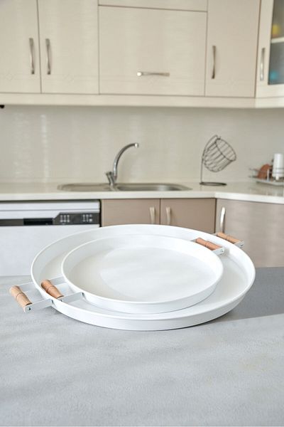 FH finehome Veran 2-Piece Metal Tray