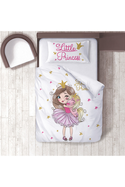 Lina طقم غطاء لحاف مفرد من القطن الساتان لغرفة الأطفال والرضع موديل 00081 بدو...