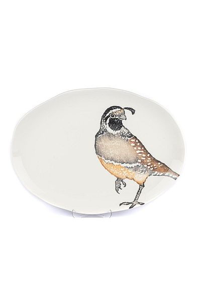 Mikasa Moor Amorphous Orange Ceramic Quail Bird Service 44x32cm