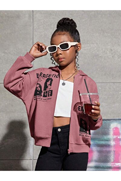 Machetta Dječji Štampano Oversize kroj Sa kapuljačom kardigan dukserica