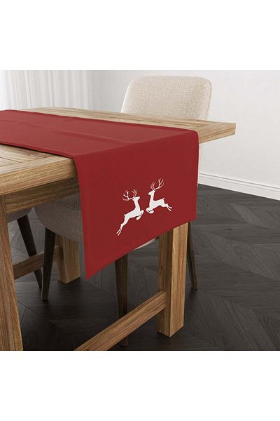 The Lucid Lab Red Deer New Year Themed Runner Cover