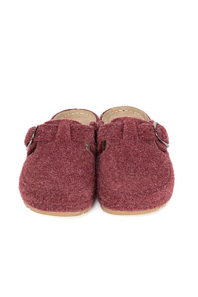 TERLİKSABO Claret Red Felt 5 Point Anatomical Slippers