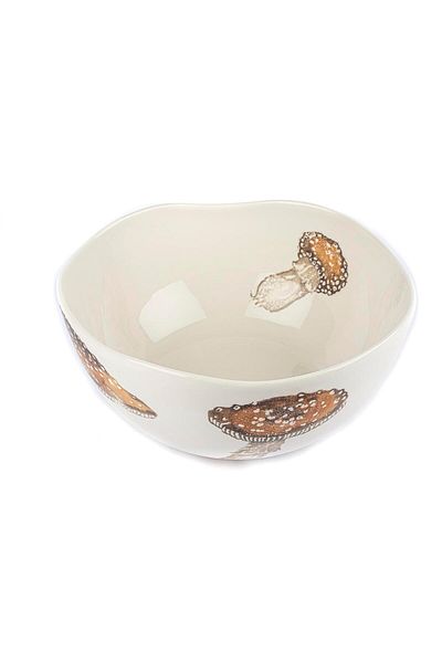 Mikasa Moor Amorphous Orange Mushroom Ceramic Bowl 31x14cm