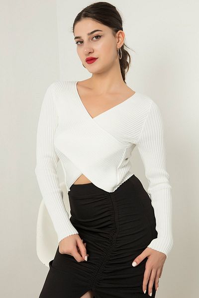 PULLIMM Bluză tricotată cu mânecă lungă la două piept ARD2557