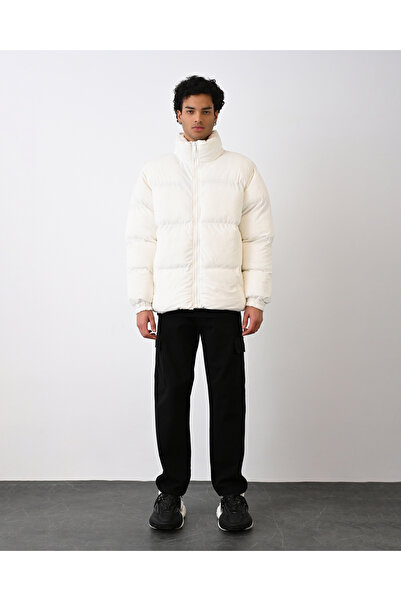 MARRAKECH Unisex oversized κομμένο βελούδινο παλτό με χοντρό πουφ