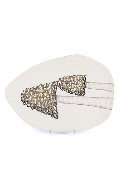 Mikasa Moor Amorphous Green Oval Ceramic Service 45x32cm