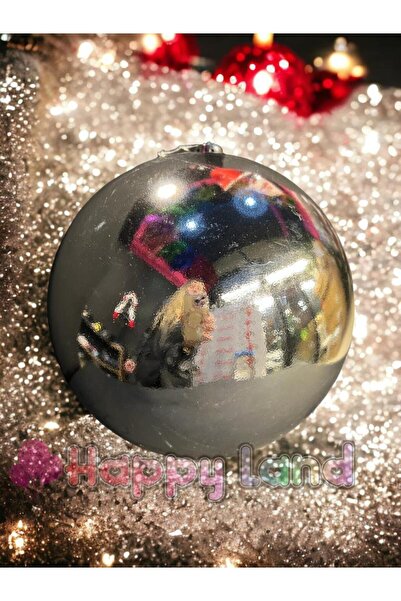 Happyland زخرفة شجرة عيد الميلاد الصنوبر عملاقة الحجم كرة عيد الميلاد فضية ال...