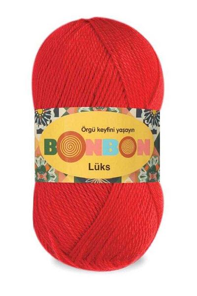 NAKO 1 Piece Bonbon Luxury Booties Lanyard, Hand Knitting Lanyard 98398 Neon Coral