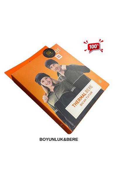 socksbox Γυναικεία Ανδρικά 100% Thermal Beanie & Neck Collar Μαύρα Θερμικά Ρούχα