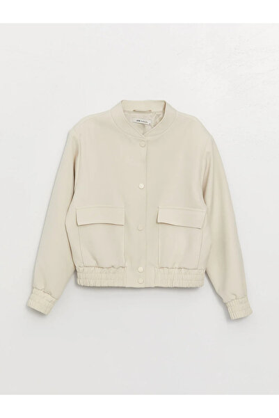 LC Waikiki LCW Palton Bomber drept pentru femei, ocazional, cu rever