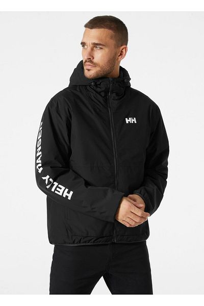 Helly Hansen Helly Hansen Ervık Ins Rain Coat Men's Black Coat Hha.53983-hha.990