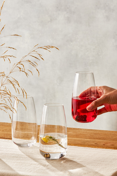 Emsan Set of 3 Evelyn Crystal Glasses 550 ml