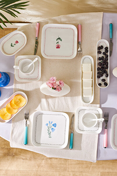 Emsan Viola Porselen 30 Parça 6 Kişilik Kahvaltı Takımı