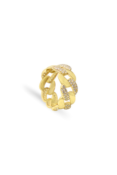 Silveranka 925 Ayar Gümüş Gurmet Zincir Yüzük