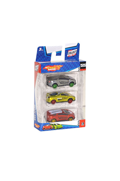 Toysan TOY-23 Toysan, 3'Lü Speed Racer Metal Araba Seti