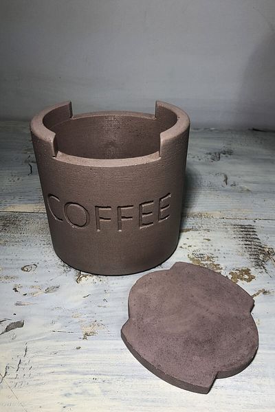 RocArt Home Concrete Celery Decorative Coffee Jar (Large Size)