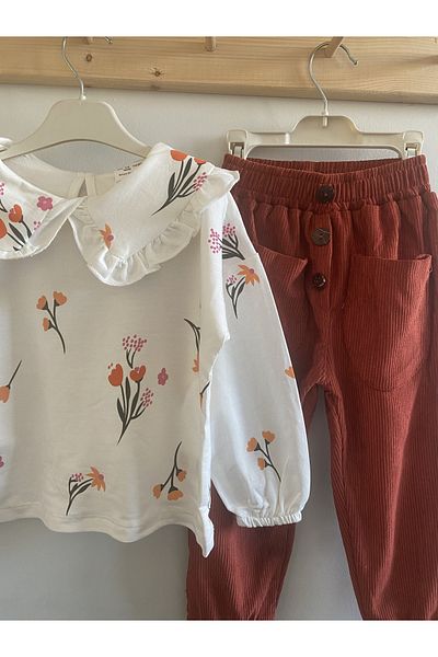 minibambi GIRL'S BOTTOM-TOP SET VELVET